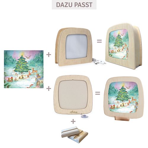 Silhouette Anne Illustraties - Tannenbaum im Winterwald
