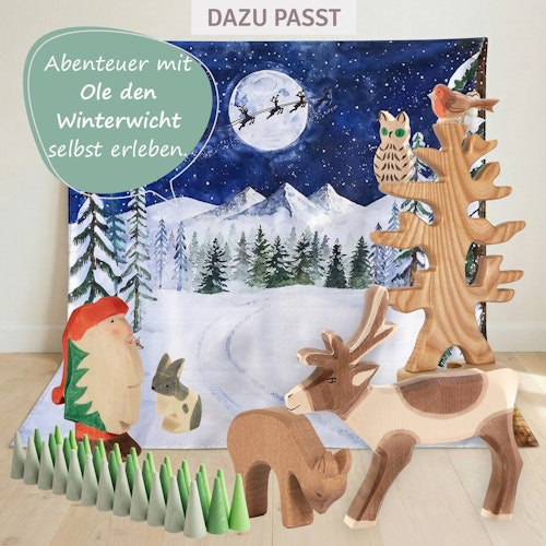 Ole Winterwicht Holzfigur 7,5 cm