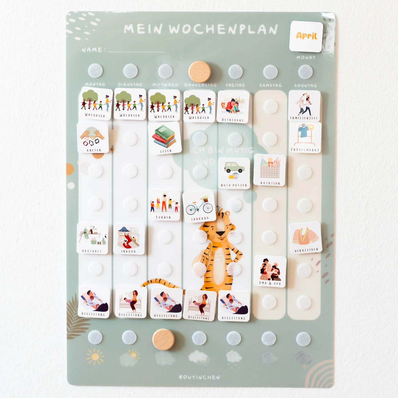 Großer Wochenplaner A3 Tiger inkl. 420 Symbole