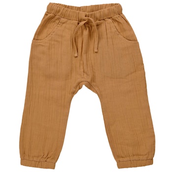 Leichte Musselin Hose karamell