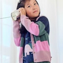 Vorschaubild Hochwertige Strickjacke Blockdesign