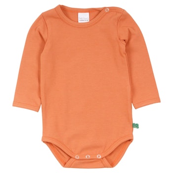 Basic Body langarm in kräftigem aprico-orange