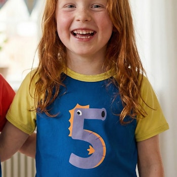 Raglanshirt kurzarm 5 Jahre Seepferdchen