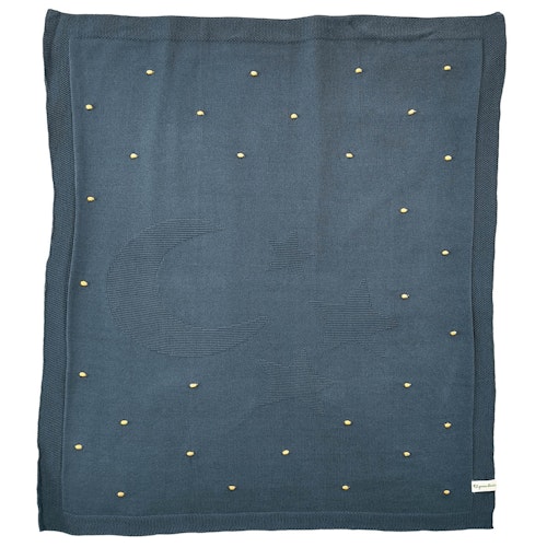 Babydecke Baumwollstrick Mond und Sterne 80 x 100 cm