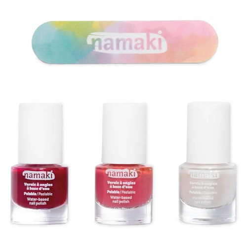 Kinder Nagellack 3er Set Himbeere, Pink, Perlweiß