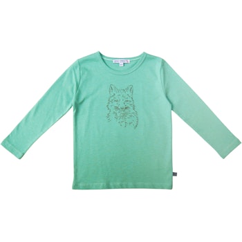 Shirt langarm Dino Aufnäher pistazien-grün
