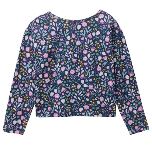Langarmshirt Bindedetail Blümchen