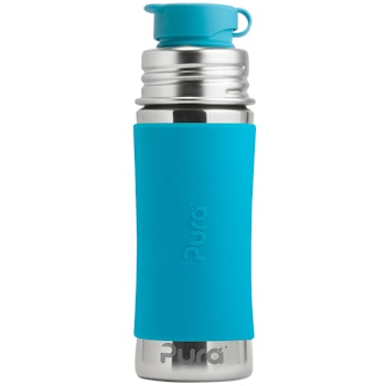 Edelstahl Sportflasche Sportverschluss 325 ml aqua-blau