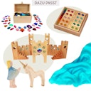 Vorschaubild Spieltuch Seide blau türkis 89 x 89 cm