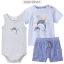 Vorschaubild Hochwertige Bermuda Sweat Shorts blau gestreift