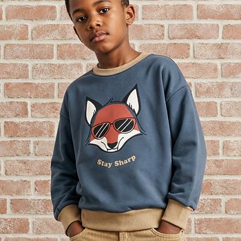 Sweatshirt Fuchs blau