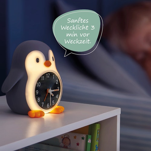 Kinderwecker mit Wake-Up-Light + Nachtlicht