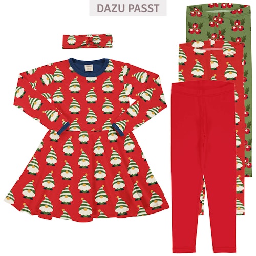 Langarm Flatterkleid Weihnachtself
