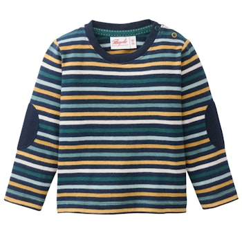 Hochwertiges Langarmshirt Ringel Blautöne