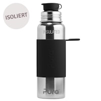 Isolierte Edelstahl Sportflasche 650 ml schwarz
