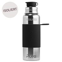 Isolierte Edelstahl Sportflasche 650 ml schwarz