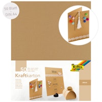 Kraftkarton DIN A4 50 Blatt beige