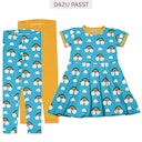 Vorschaubild Flatterkleid kurzarm mit Alloverprint 