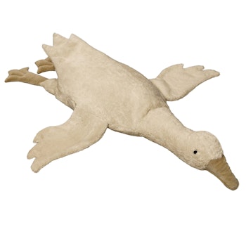 XL Kuscheltier & Wärmekissen Gans Dinkelspelz leinen