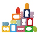 Vorschaubild Bauspiel Fenster bunt 18,6 x 26,6 cm