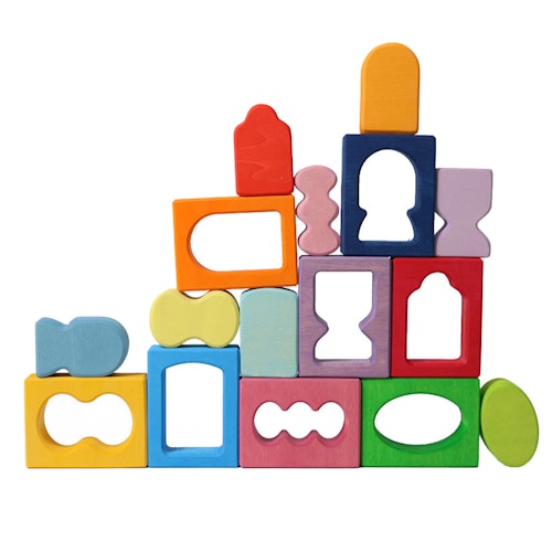 Bauspiel Fenster bunt 18,6 x 26,6 cm