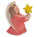 Vorschaubild Engelchen mit Stern rosa  Holzfigur 6 cm hoch