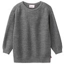Vorschaubild Merino Strick Pullover silbergrau melange 98/104