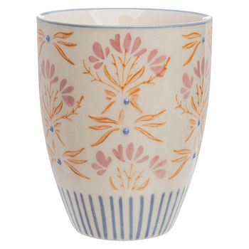 Becher RETROFLORIA Blumen orange 150 ml stapelbar