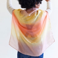 Spieltuch Seide Wüste-orange klein 53 x 53 cm