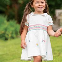Kleid Frugi elastisch kurz Motiv