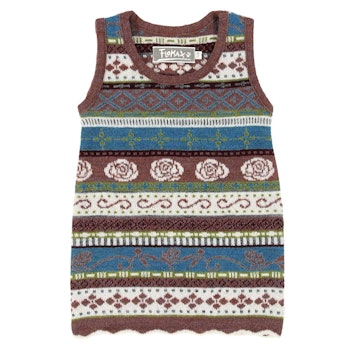 Warmes Baby Strickkleid Schurwolle Blumen
