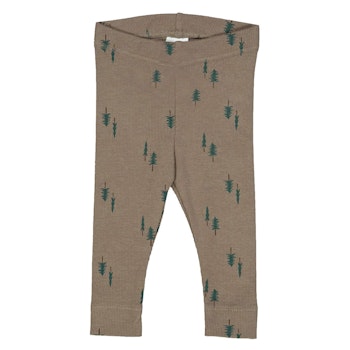 Gerippte Leggings Tannen braun