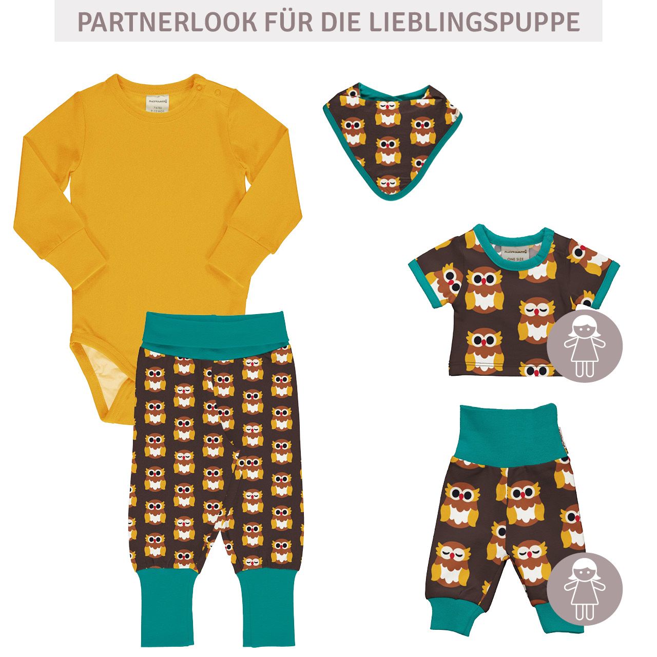 Puppenkleidung T-Shirt Eulen