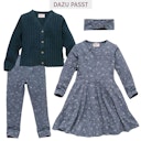 Vorschaubild Langarm Flatterkleid Herbstblumen