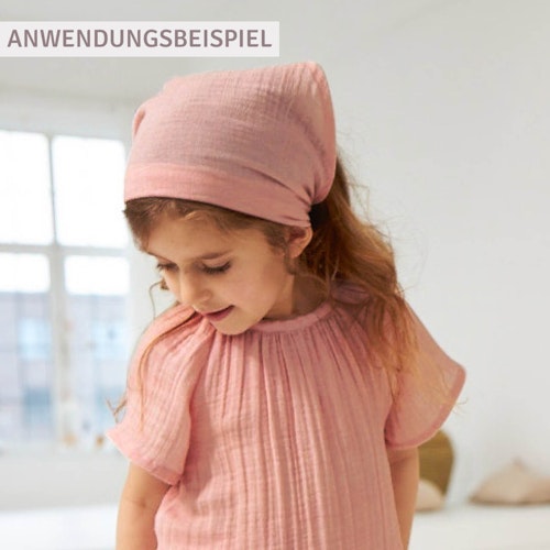 Großes Dreiecktuch Musselin honiggelb