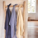 Vorschaubild Mulltuch 3er Pack 65 x 65 cm rauchblau, taubenblau, sand