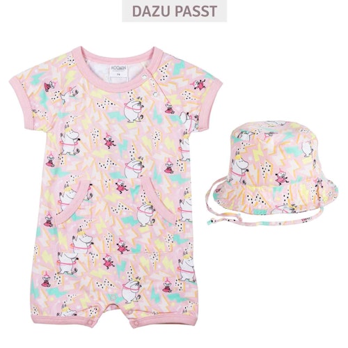 Kurzer Beachbody Mumin-Motive Blumen