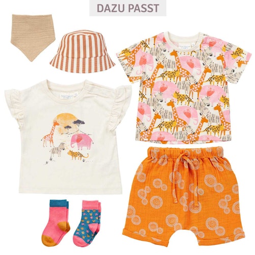 Musselin Shorts luftig Kreis Motive