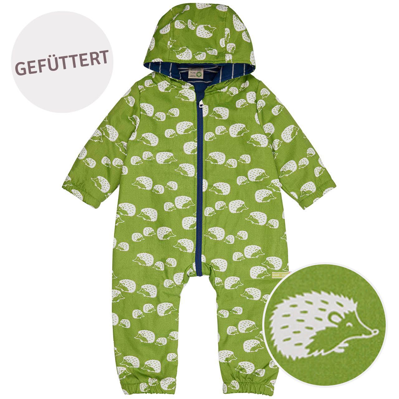 Schneeanzug Loud + Proud gefüttert langarm Bio-Baumwolle Motiv