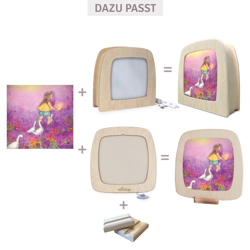 Silhouette Anne Illustraties - Mädchen mit Gänsen