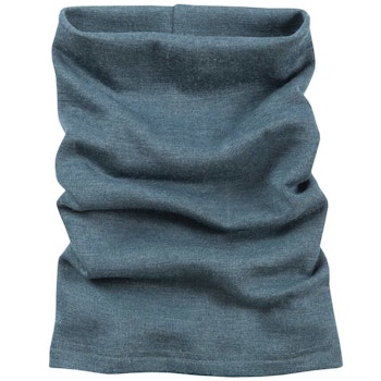 Damen Wolle Seide Schlauchschal rauchblau