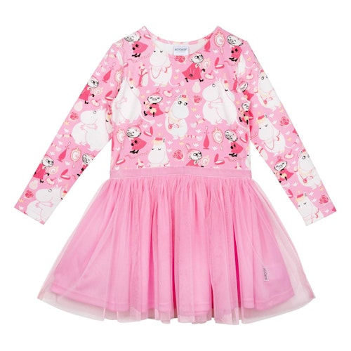 Langarm Tüllkleid Mumin-Motive