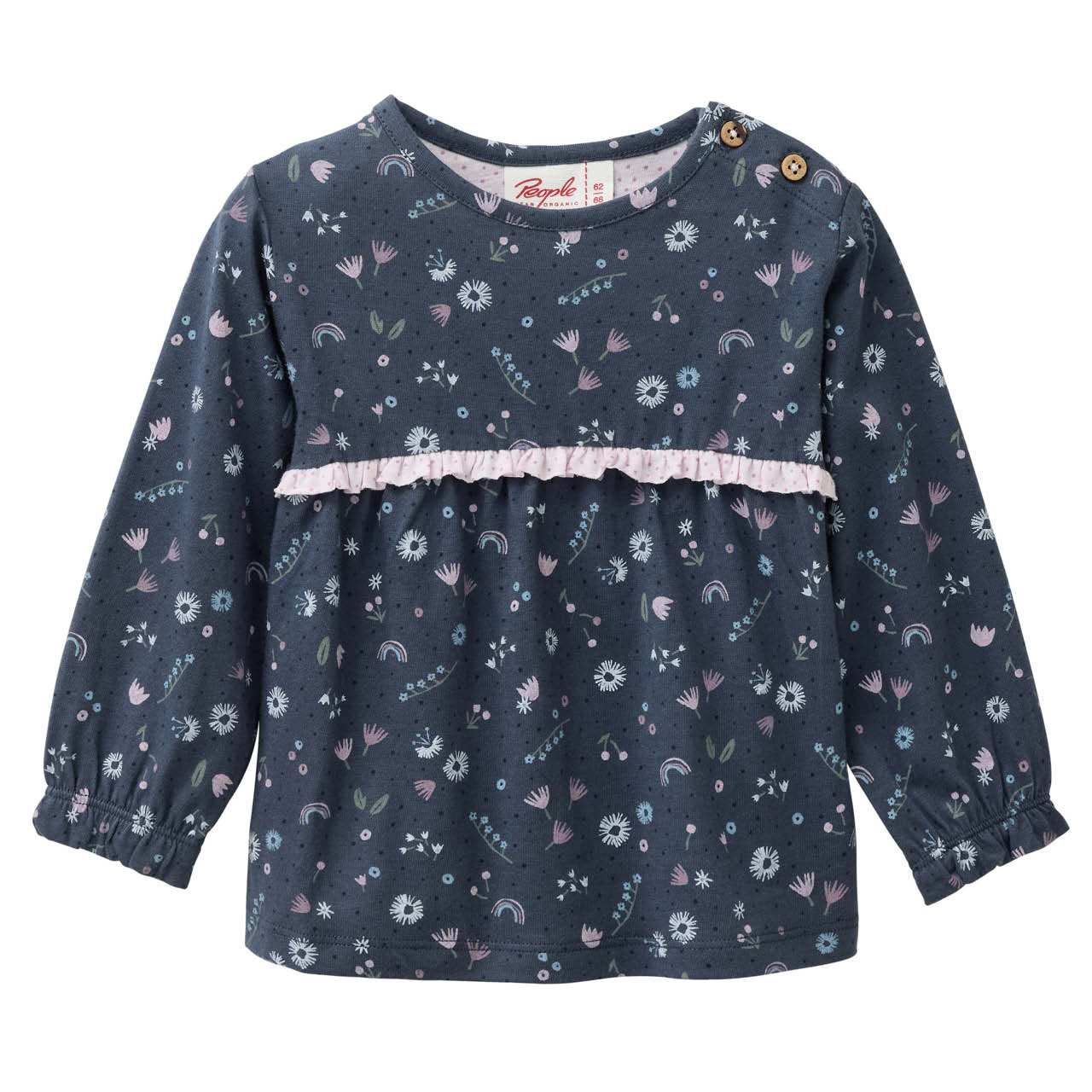 Edles Langarmshirt Herbstblüten