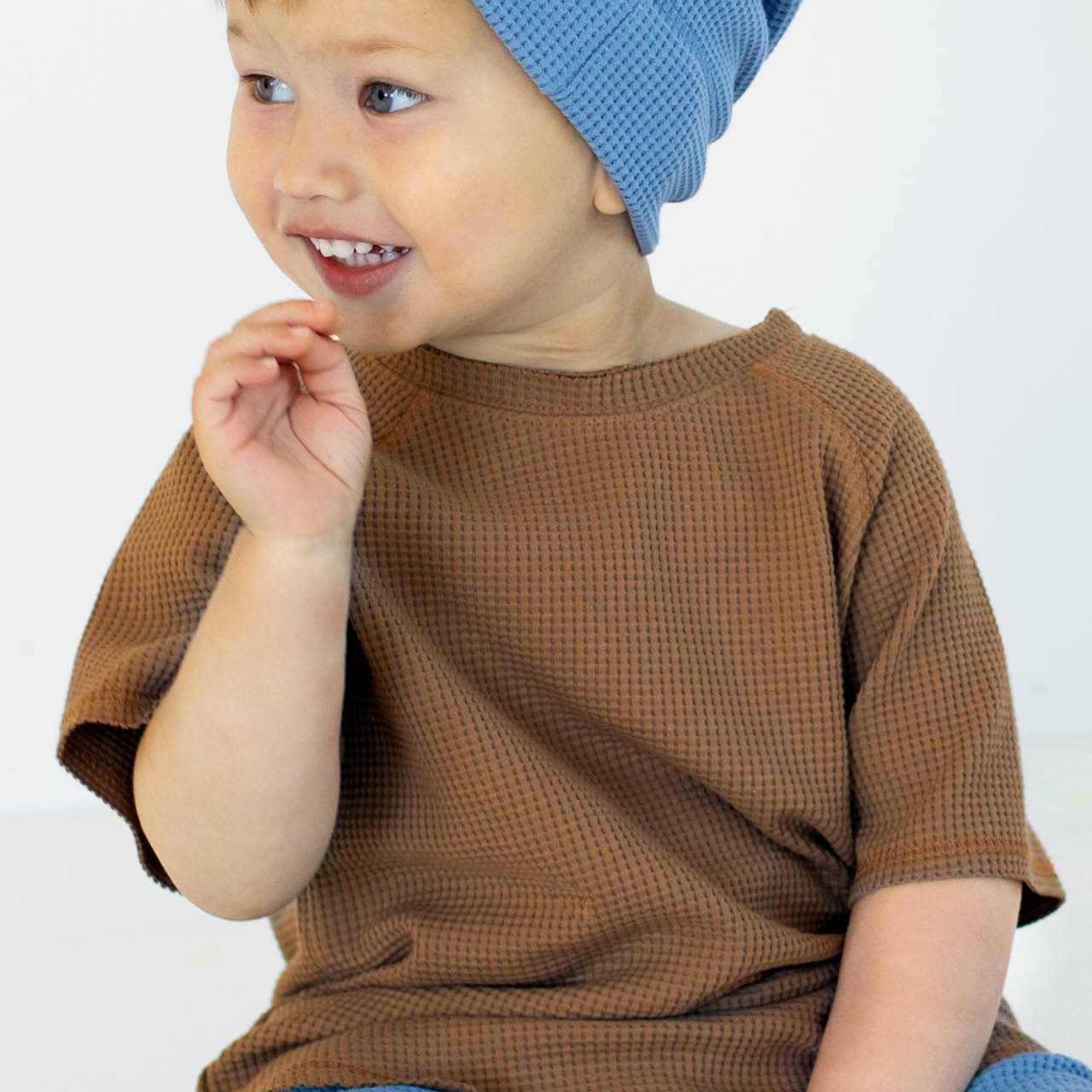Shirt Waffelstruktur kurzarm