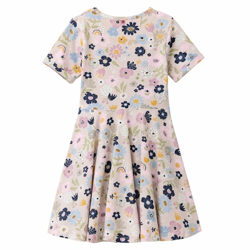 Kurzarm Flatterkleid geblümt
