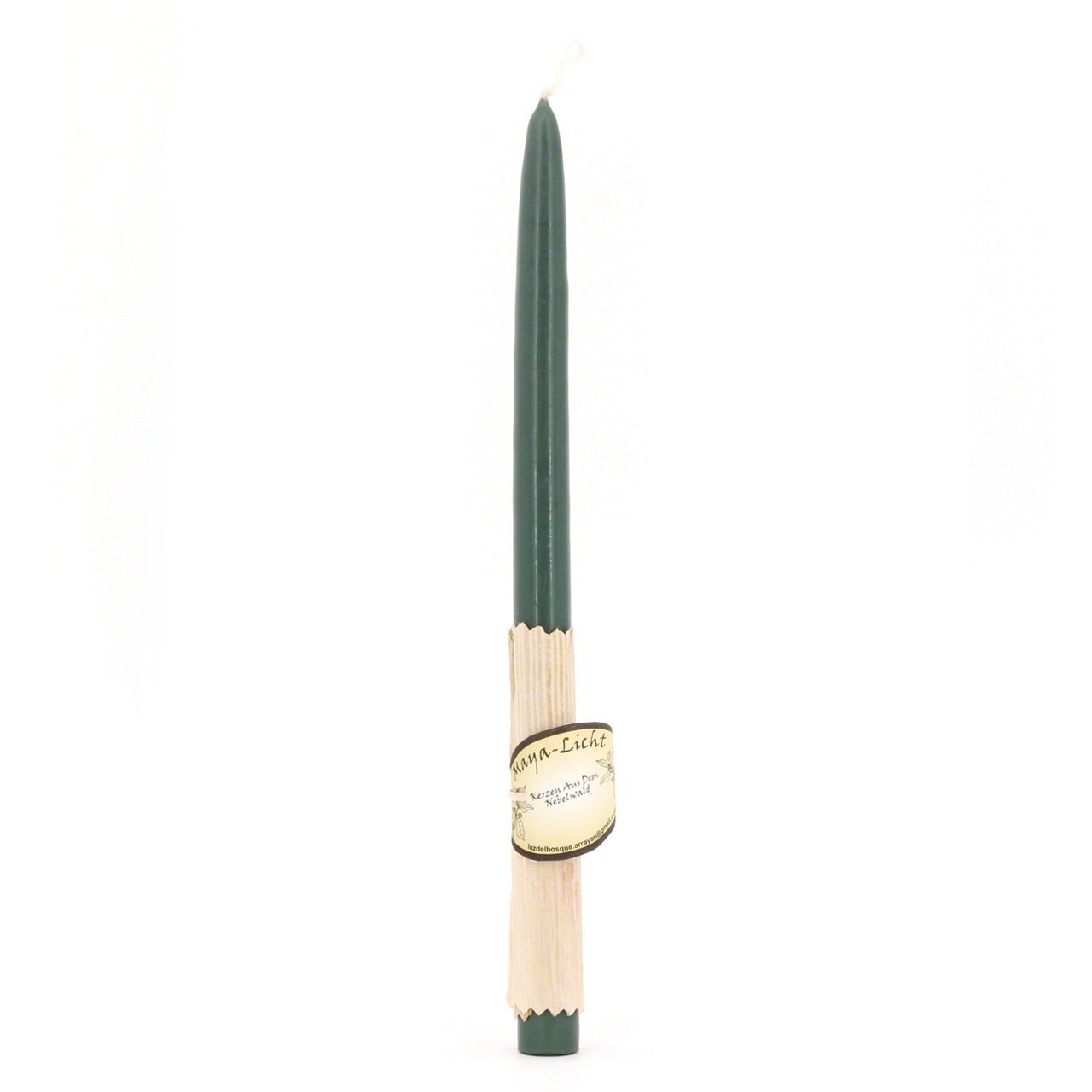 Maya Licht 2x –Palmölfreie Kerze 27cm blau-grün