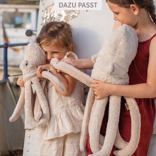 Kleines Kuscheltier & Wärmekissen Oktopus Kirschkerne 32 cm