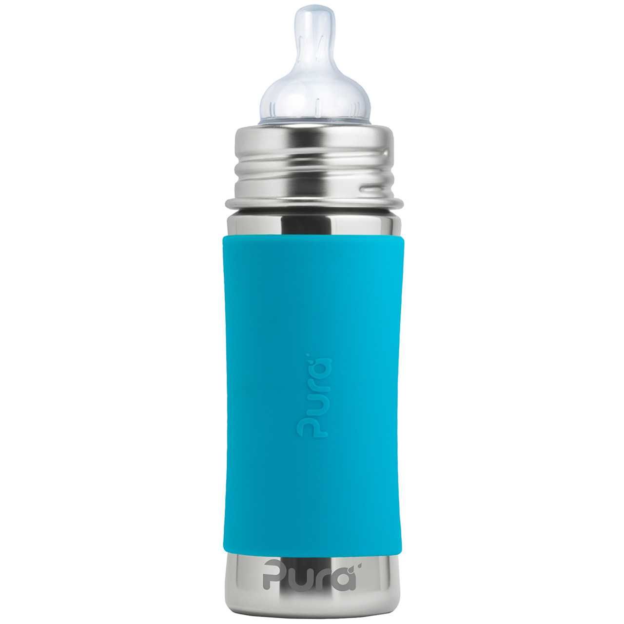 Pura kiki Babyflasche mitwachsend ab 3 Monate aqua-blau