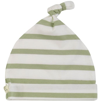 Babymütze Knoten Streifen grün