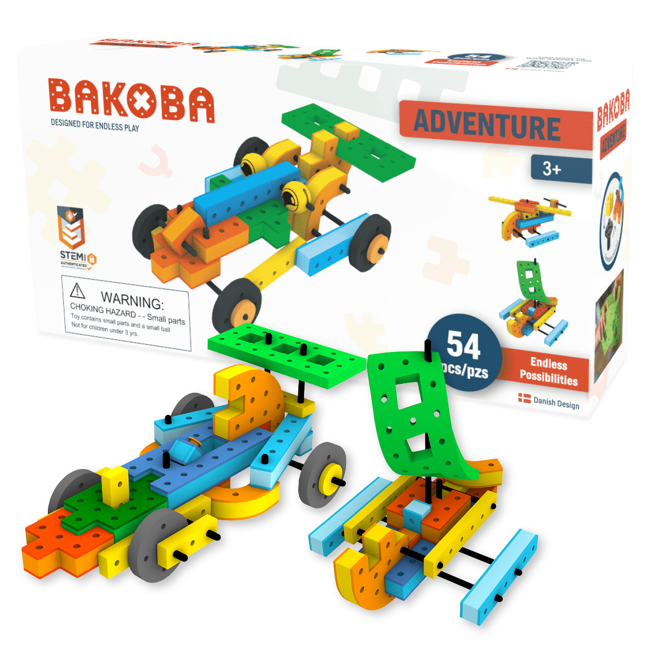 Kreatives Bauset aus Schaumstoff 54 Teile - Adventure